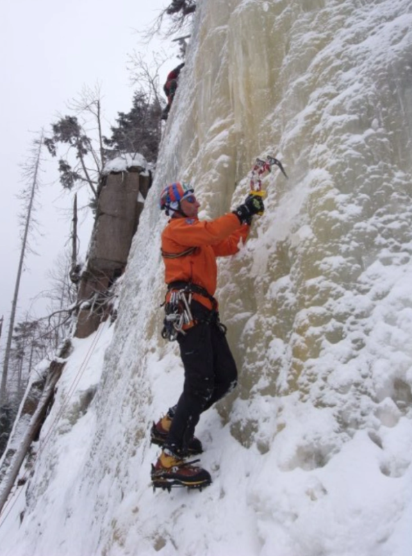 Ice climbing - ice wall